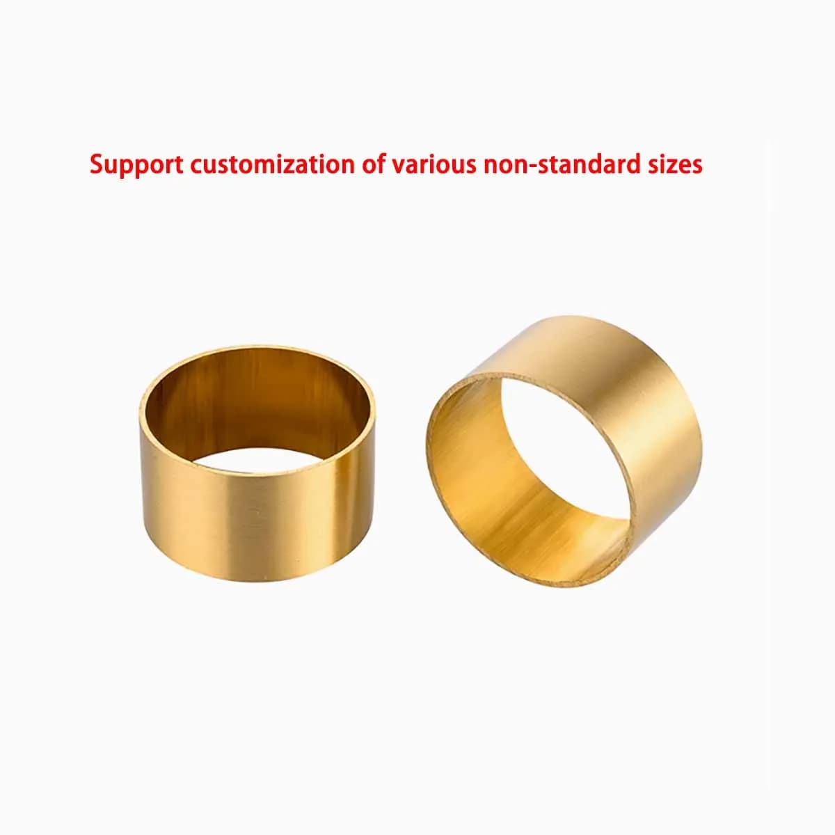 Brass Copper Sleeve Hoop Ring Tube Handle Staff Copper Tube External Diameter 24/25/26~40mm