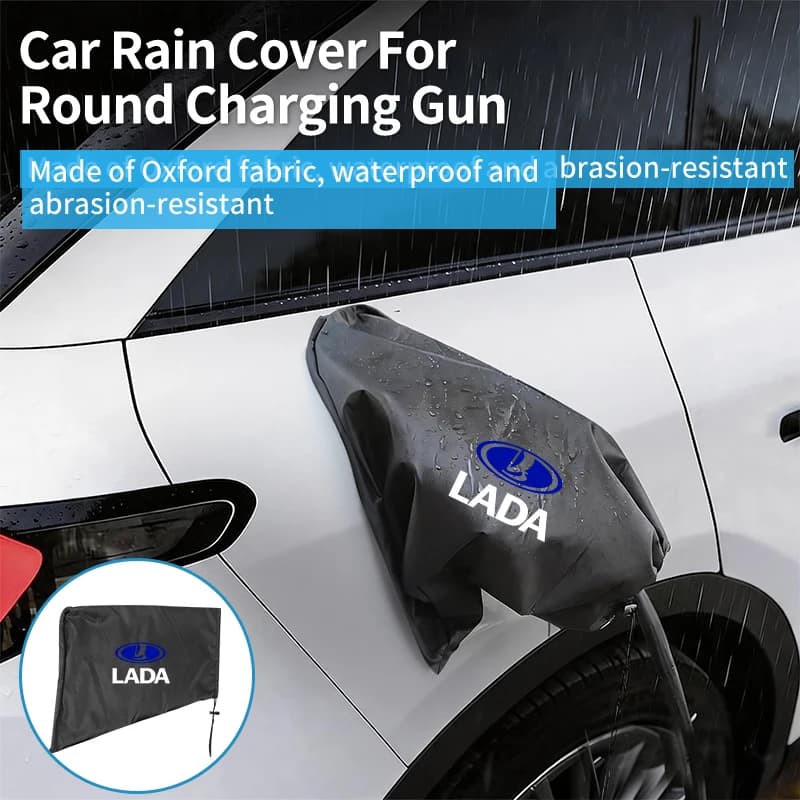 Car Oxford Cloth Charging Gun Rain Cover Charger Plug Cover Accessories For Lada Priora Sedan Sport Kalina Granta Vesta Niva