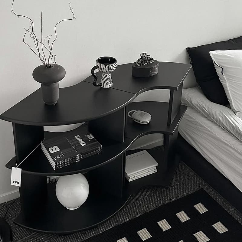 Carbonized Multi-Tier Shelf Vintage Entryway Console Table Minimalist Sofa Side Table/Kitchen Storage Organizer Furniture