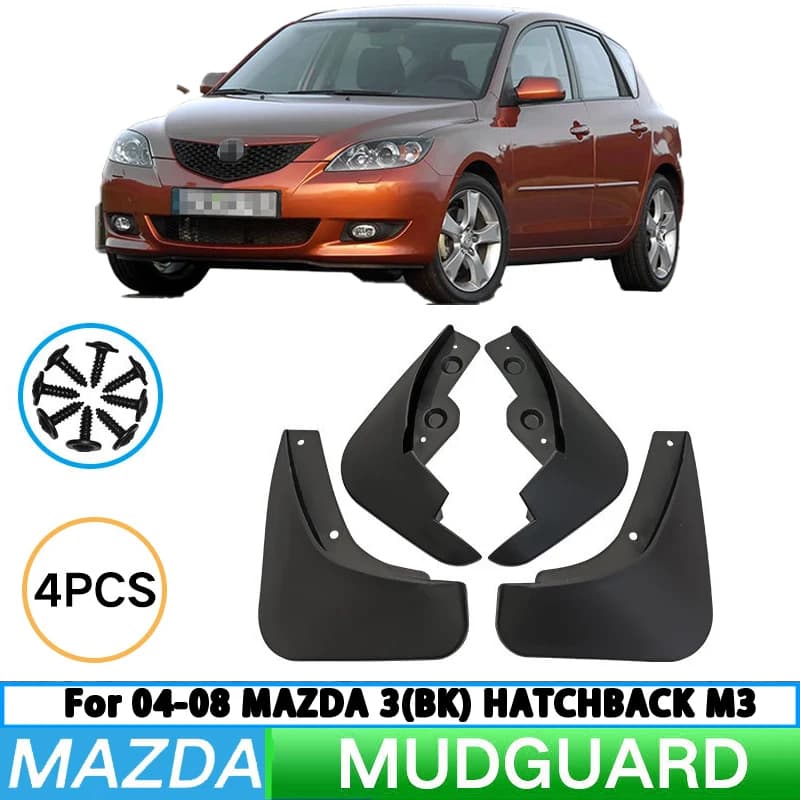 For 2004-2008 Mazda 3 Fenders Mazda 3 Car Tire Fenders Splash Guard Front and Rear Wheel Fenders Auto Parts