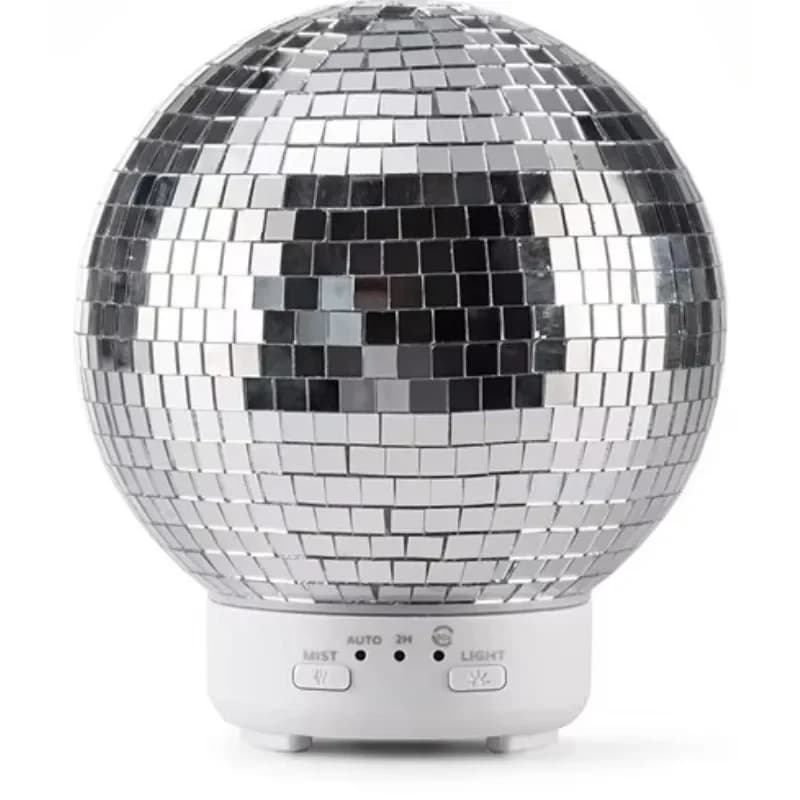Silver Unique Glass Rotary Laser Aromatherapy Essential Oils Aroma Humidifier Aroma Room Disco Ball Diffuser with Light
