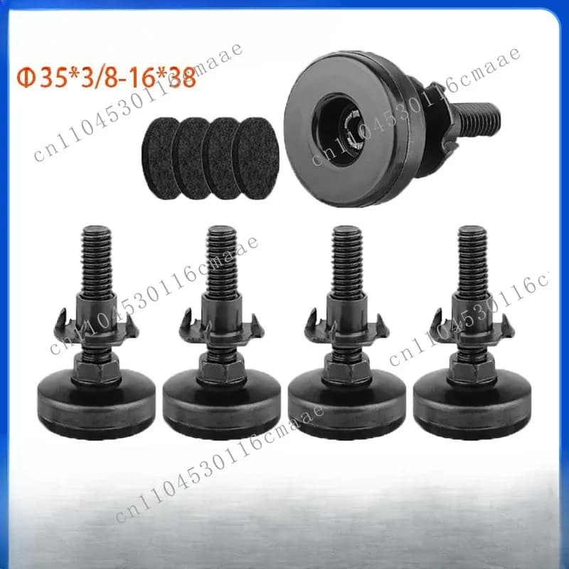 3/8-16 Threaded Heavy Duty Furniture Legs Adjustable Leveling Feet Table Legs Cabinet Feet Adjusting Feet Adjusting Foot Cup