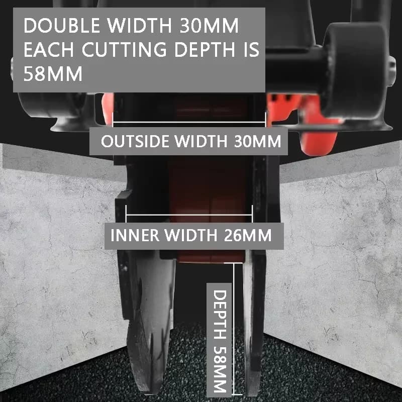 Profsional Double-Piece High-Power Concrete Floor Grooving Dust-Free Road Cutting Wall Penetration Hine
