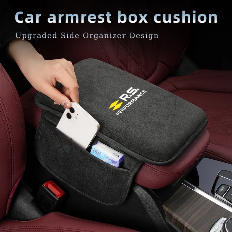 Car Armrest Box Cushion Elbow Storage Mat Console Protector Cover For Renault RS Koleos Kadjar Scenic Guard Megane Sandero Grand