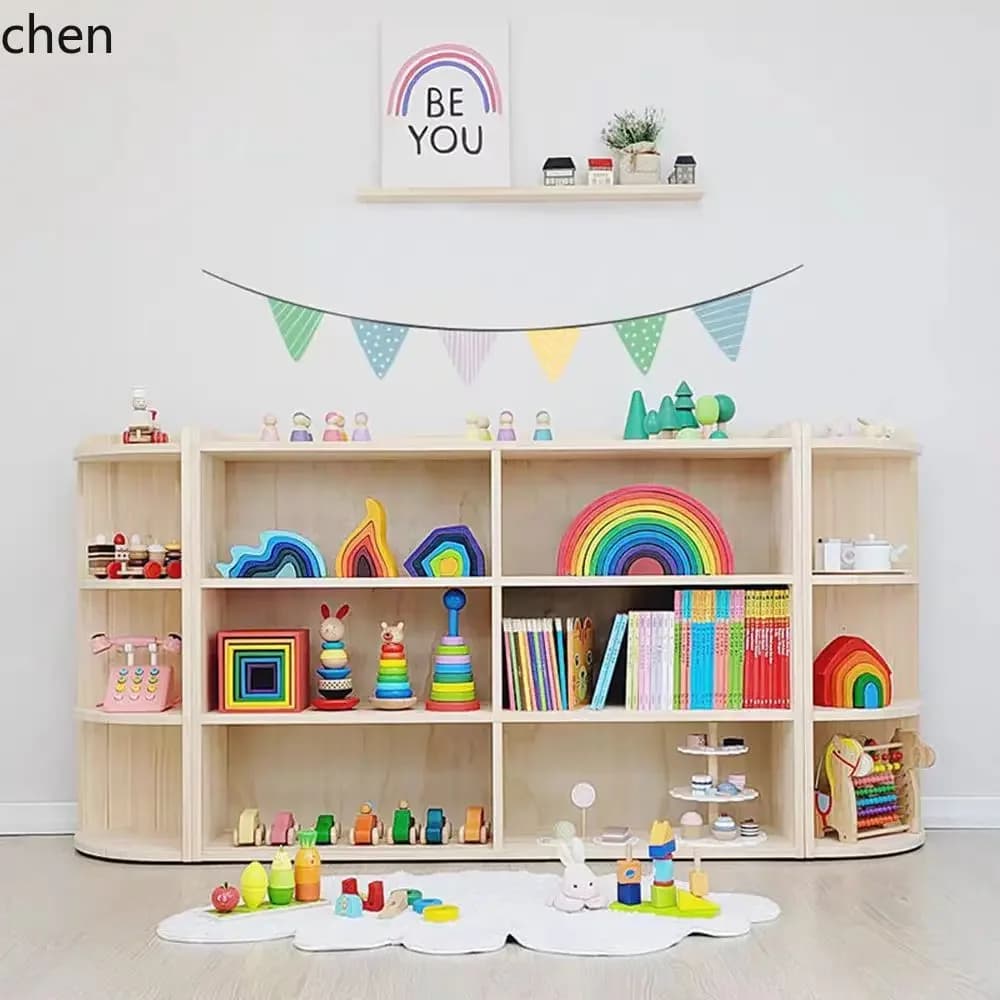 PYH Storage Cabinet Bedroom Corner Living Room Solid Wood Bookshelf Floor-standing Rack Storage Cabinet for Home Use
