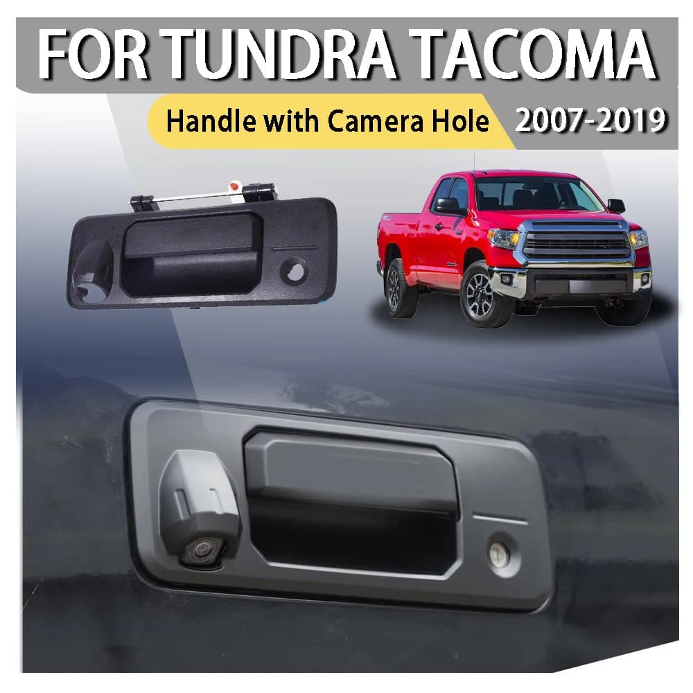 Car Decoration Upgrade Door Handle Cover For Tundra Tacoma 2016 2017 2018 2019 Tailgate Handle with Camera Hole 69090-0C040