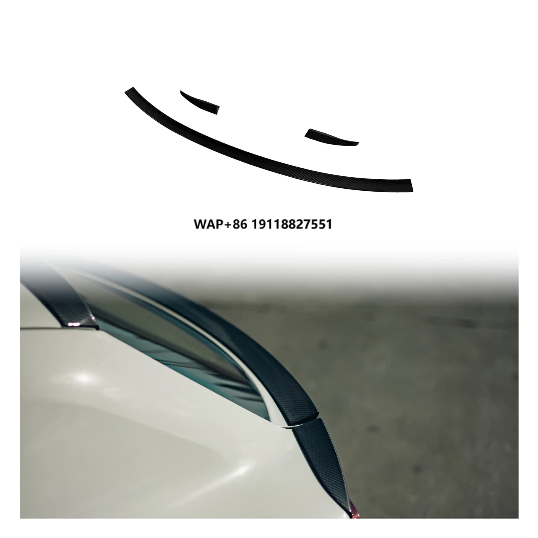 GTC4 N Style AutoParts Dry Carbon Fiber Car Parts BodyKit Automotive Accessories Rear Wing for GTC4