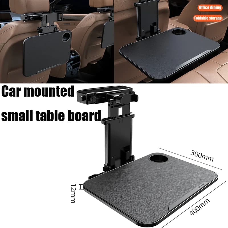 Car Eating Tray Auto Back Seat Laptop Table Front Passenger Seat Food Tray Phone Holder Adjustable Height Car Back Seat Table