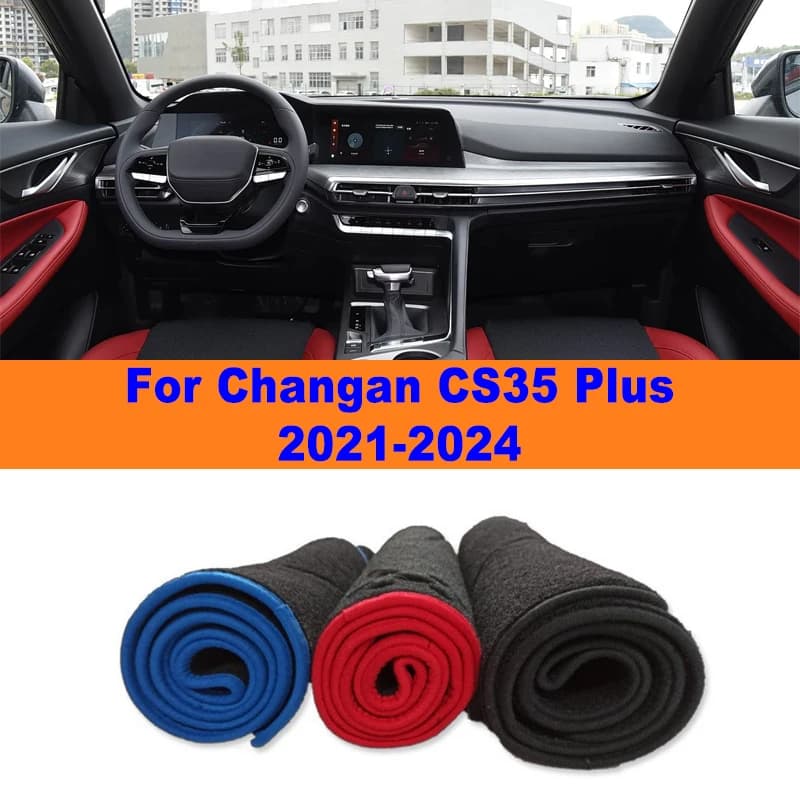 Anti-Glare Dashboard Cover Dash Mat Non-Slip Sun Shade Pad Interior Protector For Changan CS35 Plus 2021-2024 Car Accessories