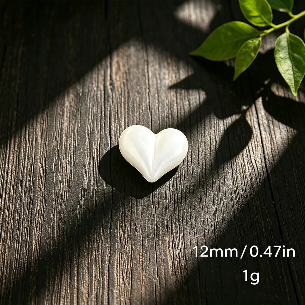 2pcs 12mm Romantic Heart Shaped Sea Shell Beads Natural Materials DIY Wedding Wind Chimes Earrings Bracelets Curtain Decoration
