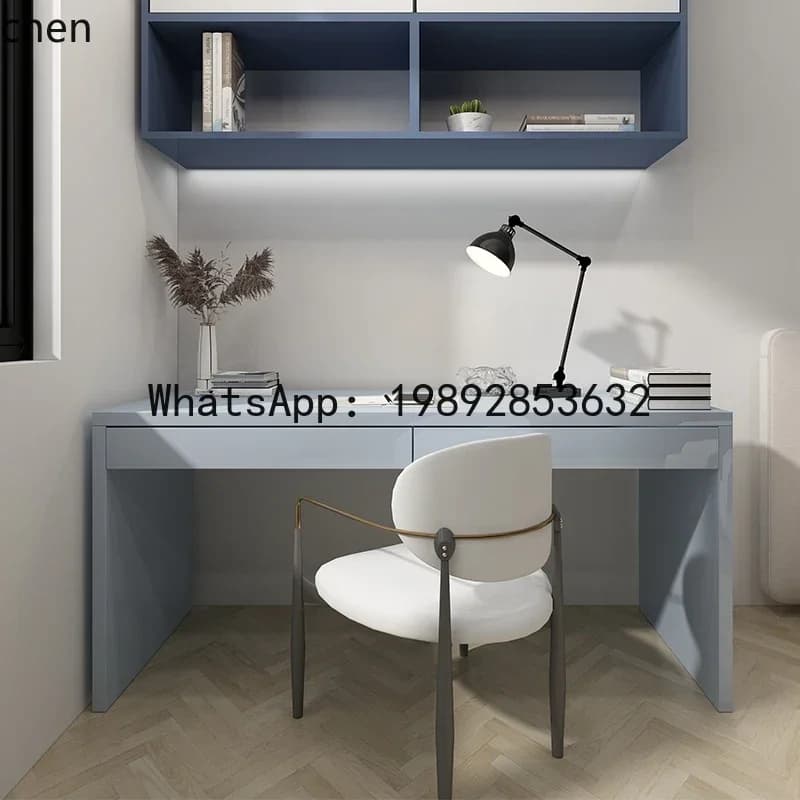 .wabi style modern minimalist design office computer writing desk makeup negotiation table