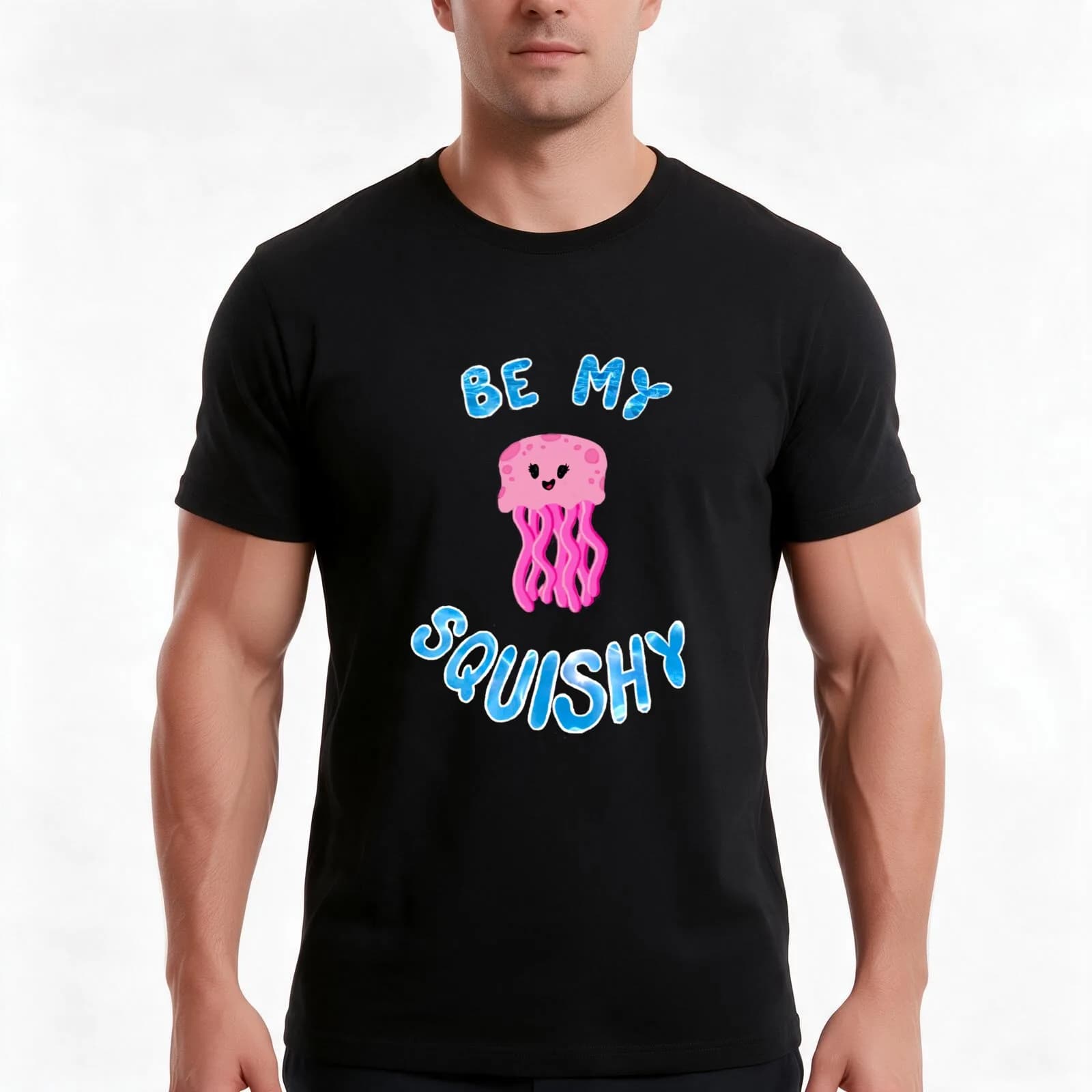 Be My Squishy T-Shirt, Summer Casual Cotton Tee, Oversized Streetwear Tops, Vintage Graphic Print, Loose Fit Short Sleeve
