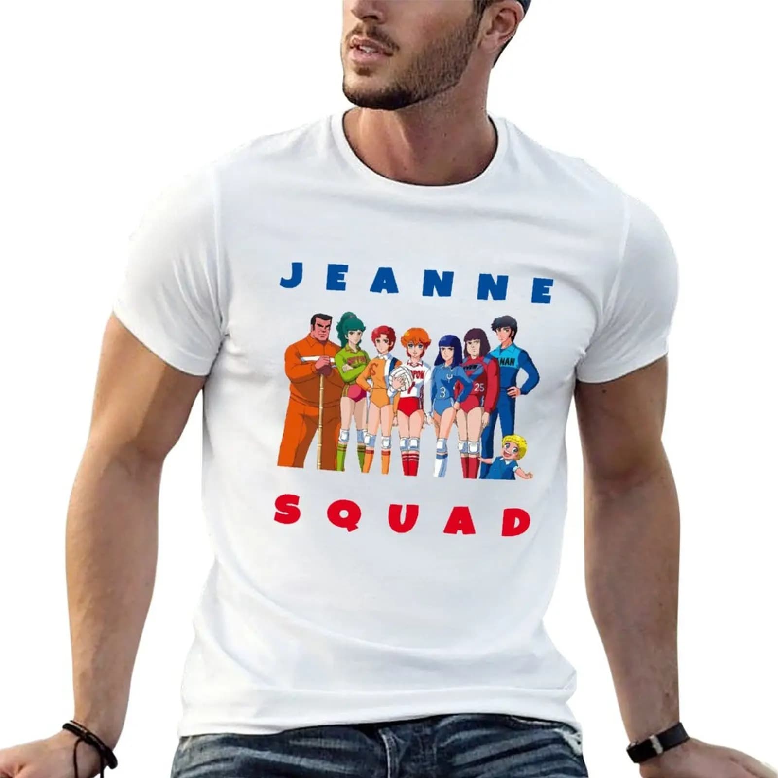 jane et serge, Jeanne and volleyball, jane and serge, jeanne squad. T-Shirt korean fashion man t shirt Men's t-shirt