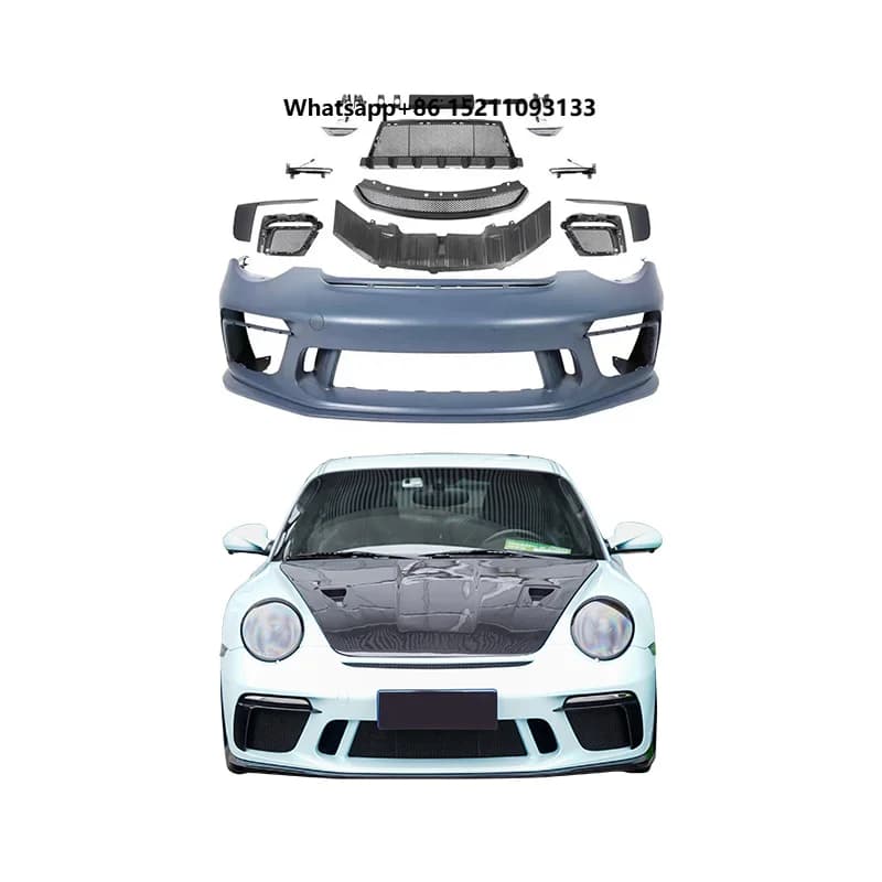Front Bumper with Surround Kit Equipped with Daytime Running Lights for 997 Upgrade Bodykit Car 99