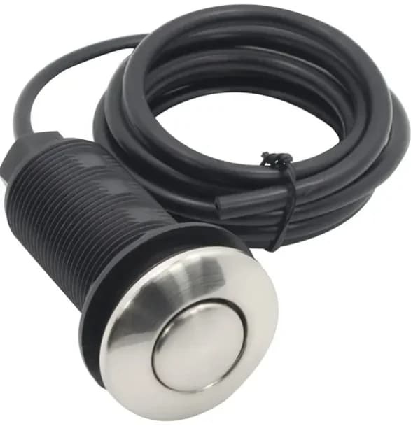 Food Waste Disposers Garbage Disposal Air Switch Kitchen Sink Top Stainless Steel Brushed Nickel Long On/Off Air Button Parts
