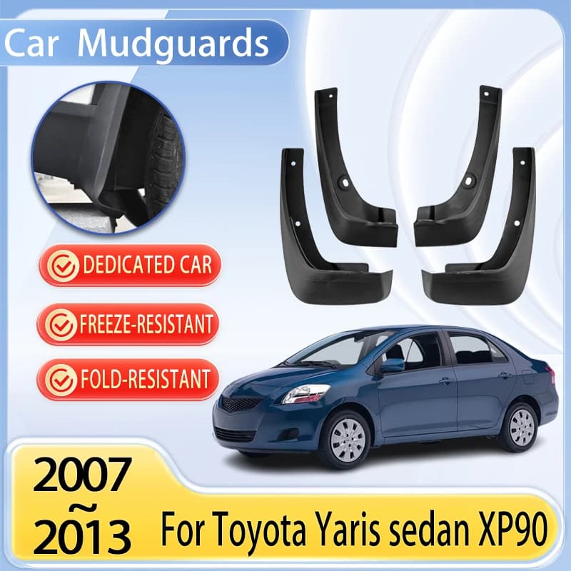 Car Mudguards Parts For Toyota Vios Yaris Limo XP90 Saloon Sedan Accessories 2007~2013 Mudflap Splash Fender Flap Guard Auto Mud