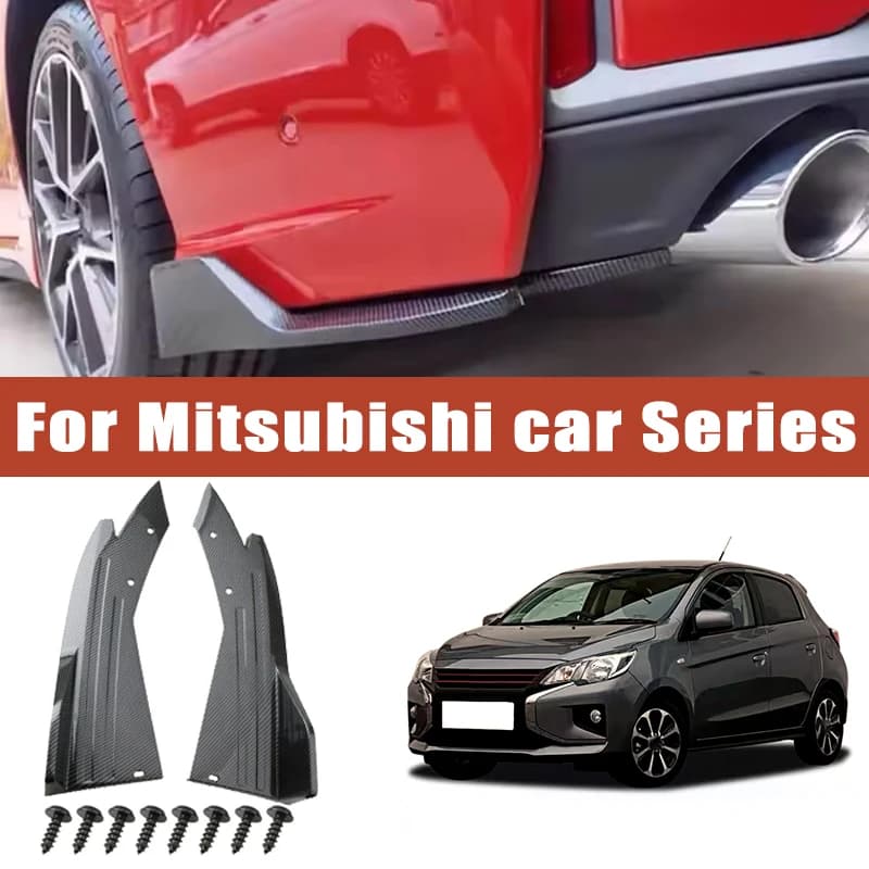 2pcs Rear Bumper Spoiler Lip Splitter Diffuser Anti-Crash Winglet Car Mod For Mitsubishi Lancer EX Outlander ASX Pajero Eclipse
