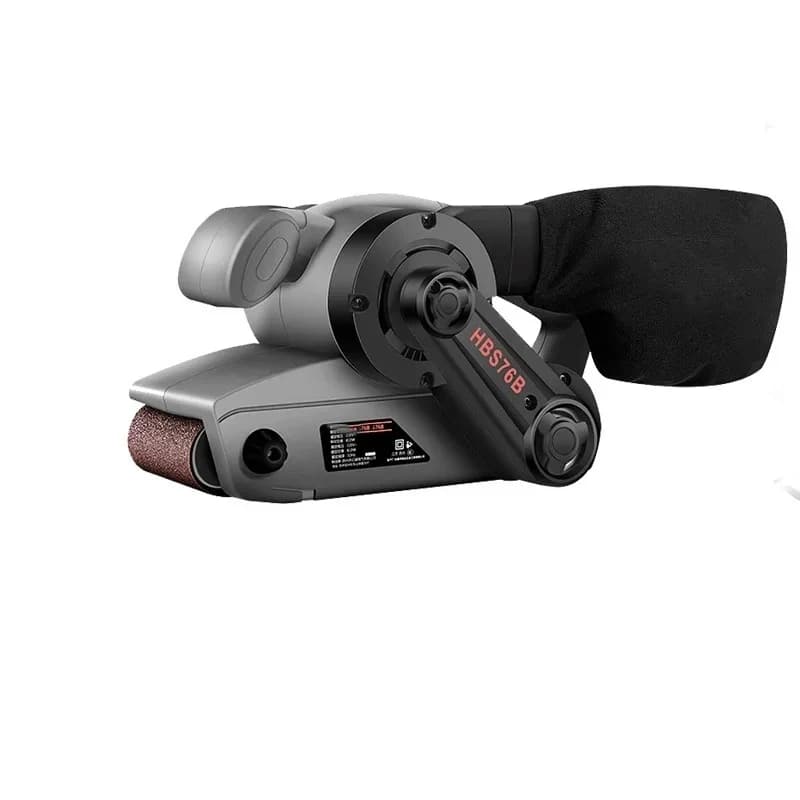 New Small HBS76B Electric Woodworking Portable Flat-Bottom Sanding Machine 220V Belt Dust Bag Sanding Belt Polishing Machine