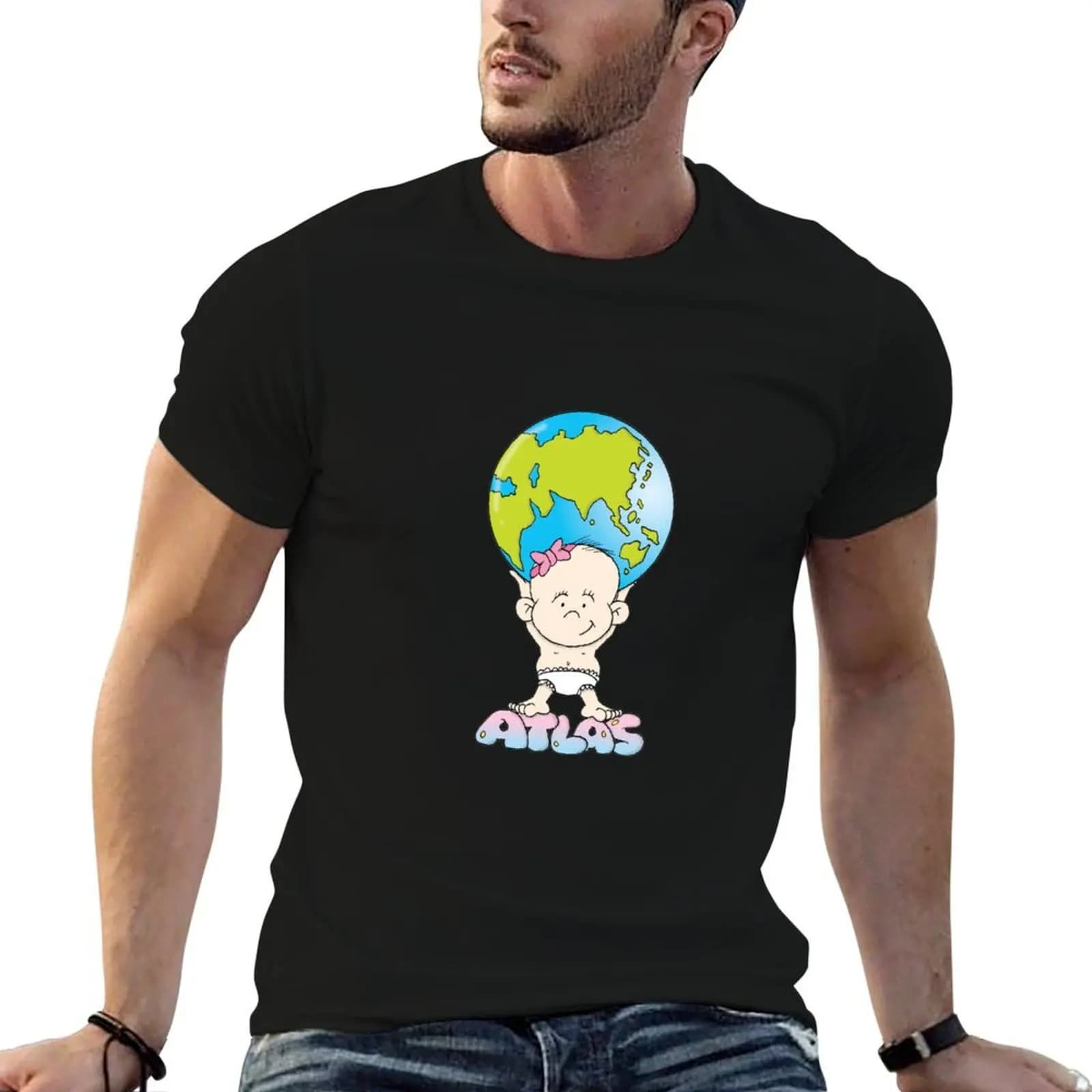 baby atlas T-Shirt anime shirt funny gifts t shirts for men cotton