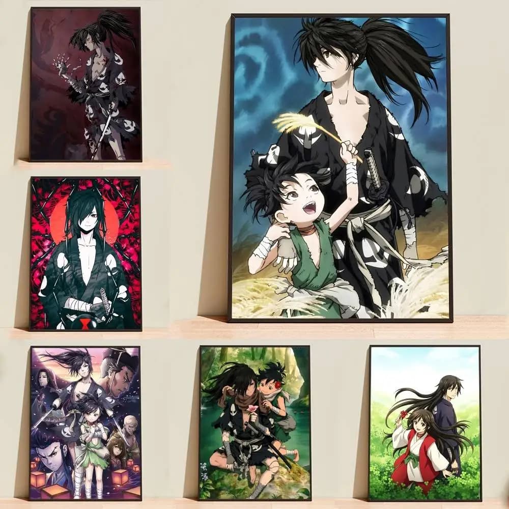 H-Hyakkimaru D-Dororo Anime Poster Self-adhesive Waterproof Paper Sticker Coffee House Bar Room Wall Decor