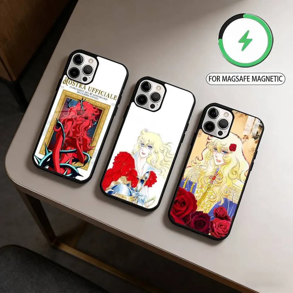 Rose of Versailles Manga lady Oscar Phone Case For iPhone17,16,15,14,13,11 Plus,Pro Max Magnetic For Magsafe Wireless Charging