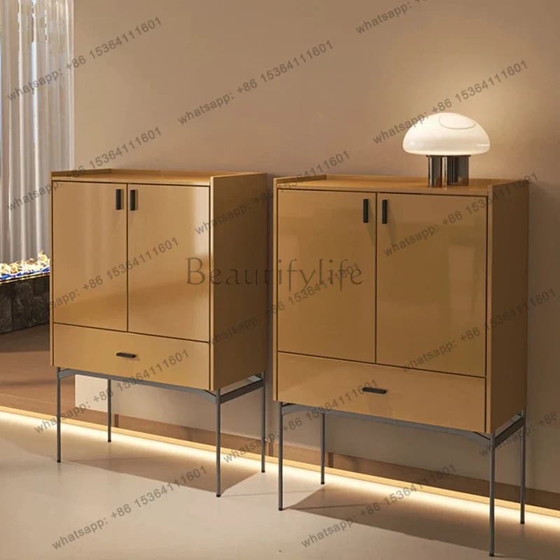 LX Medieval style light luxury dining side cabinet modern simple wall high decorative cabinet designer storage side cabinetSSS