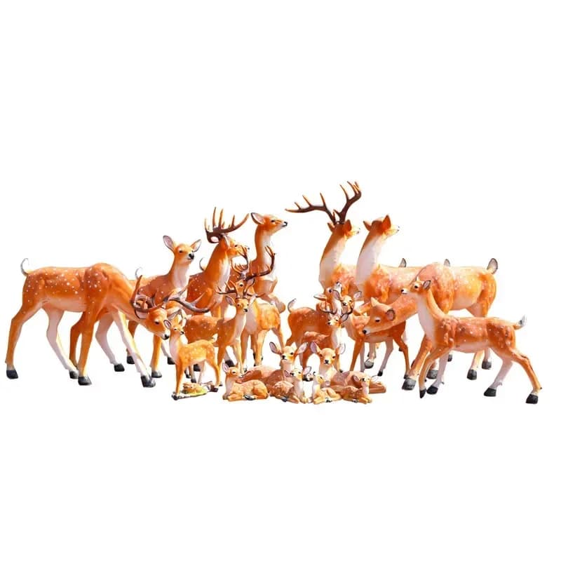 Simulation large sika deer ornament outdoor fiberglass animal sculpture garden landscape park green space real estate decoration