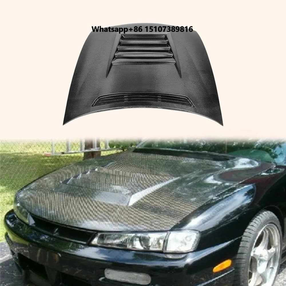 For Silvia S14A Kouki (Late Model) DM Style Carbon Front Cooling Hood