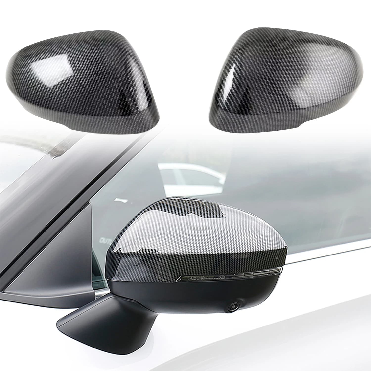 For Nissan Rogue X-Trail T33 / Qashqai J12 2021 2022 2023 Car Accessories ABS Side Rearview Mirrors Decoration Cover Trim 2pcs