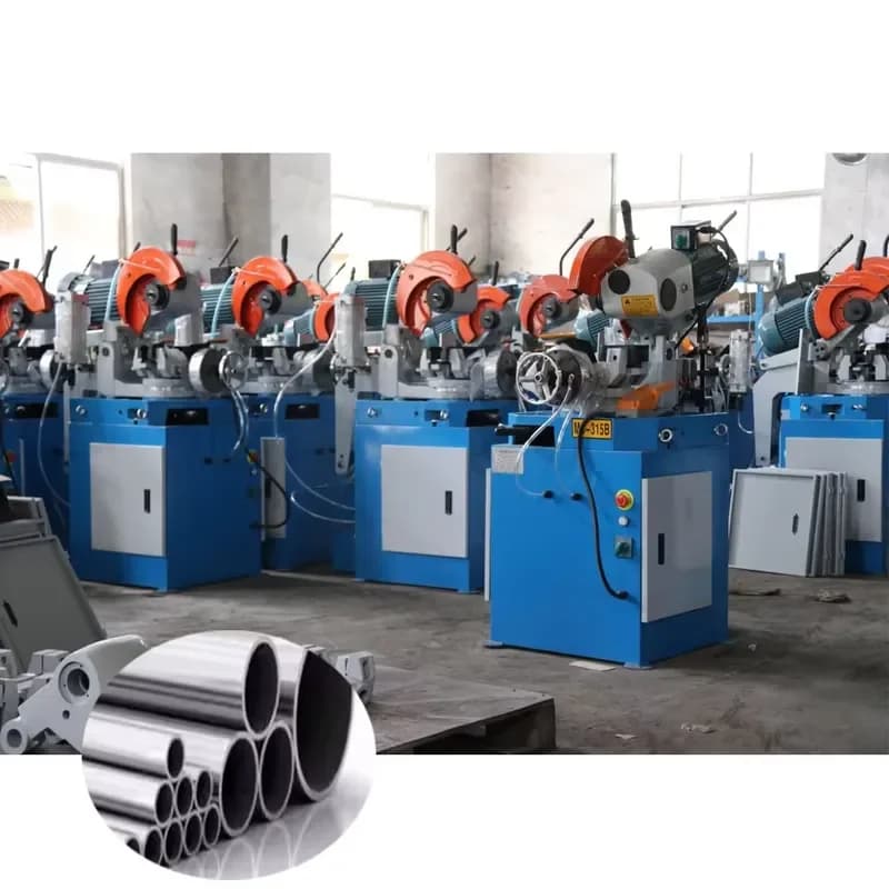 CE Certification Pneumatic 5mm Thickness Automatic Pipe Cutting Machine 45 Degree No Burr Metal Circular Cold Saw for