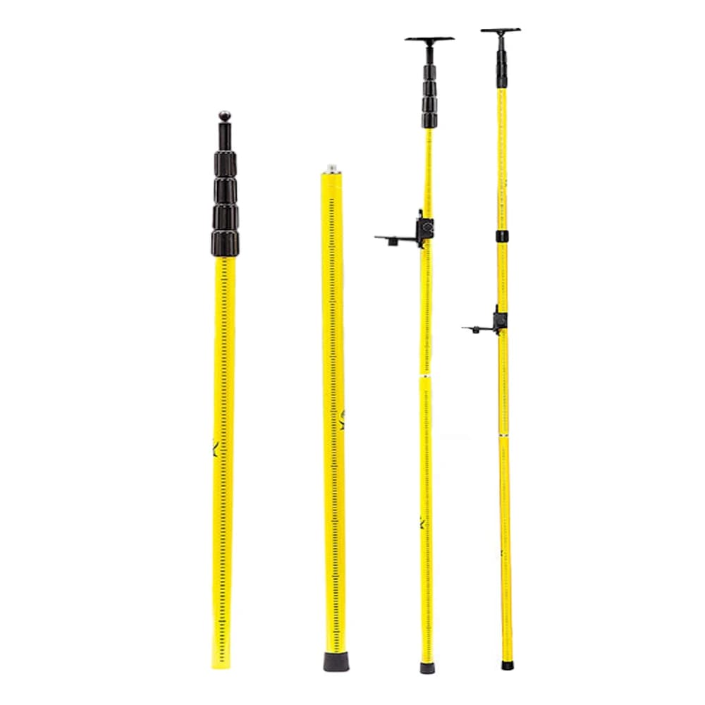 Wholesale 4m green industrial aluminum telescopic rod DIY wall-mounted laser level top rod support tower ruler
