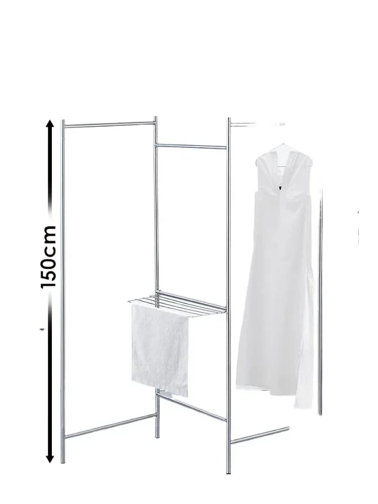 Foldable drying rack Floor drying rack Stainless steel indoor towel rack Balcony drying quilt small