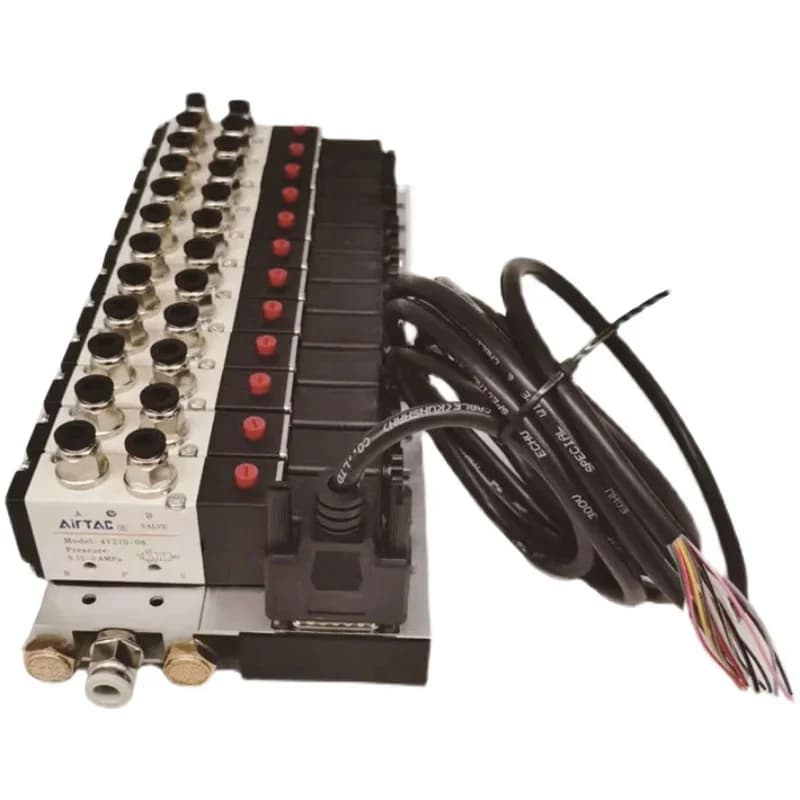 4V210-08 4V110-06B Solenoid control air valve Integrated solenoid valve group with wire type