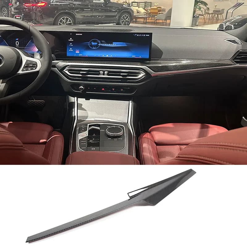 For BMW 3 4 Series i3 G20 G21 G22 2023 ABS Carbon Fiber Interior Center Console Dashboard Panrel Trim Strips Cover Trim parts