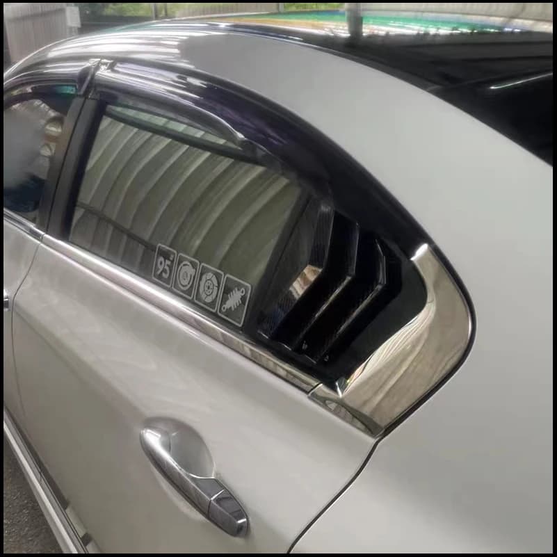 Car Styling For Honda Civic Sedan 2011-2014 9th Rear Triangular Window Louver Shutters Cover Trim Decorative Vent Accessories