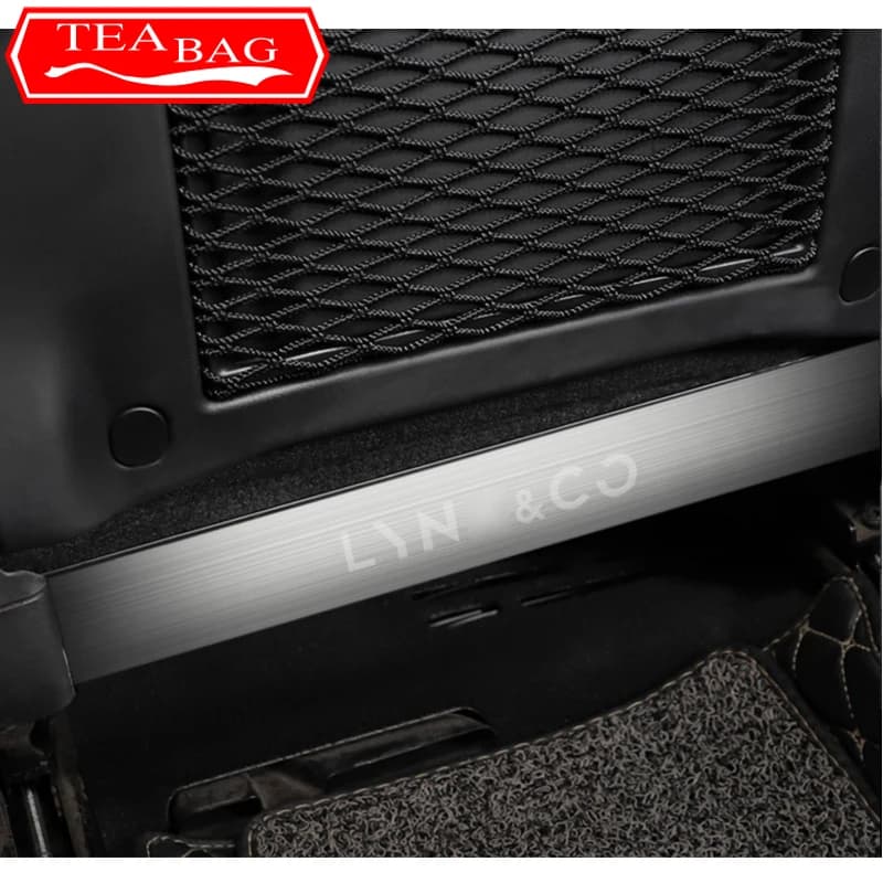 For Lynk&Co 01 05 Car Styling Anti Kick Plate Pad Anti-kick Stainless Steel Protector Mats Seat Back Protector Auto Accessories