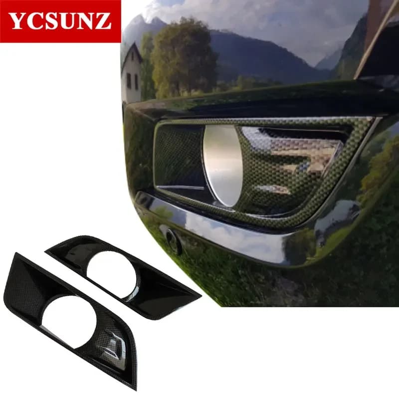 Car Accessories ABS Carbon Fiber Fog Light Cover For Ford Ranger Wildtrak T7 2016 2017 2018 Pickup Truck