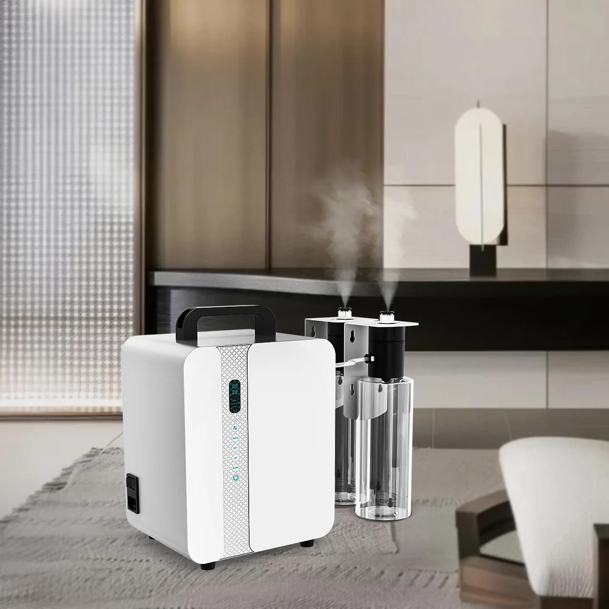 Professional Large Metal Eco-Friendly Electric Air Purifying Aromatherapy Diffuser with App Control for Household & Hotel Use