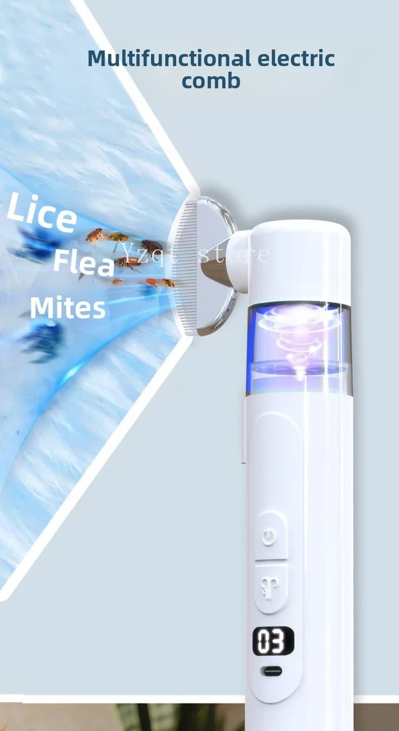New 2-in-1 Electric Pet Lice Remover Hair Knot Comb Flea Catch Lice In Vitro Deworming New Lice Remover