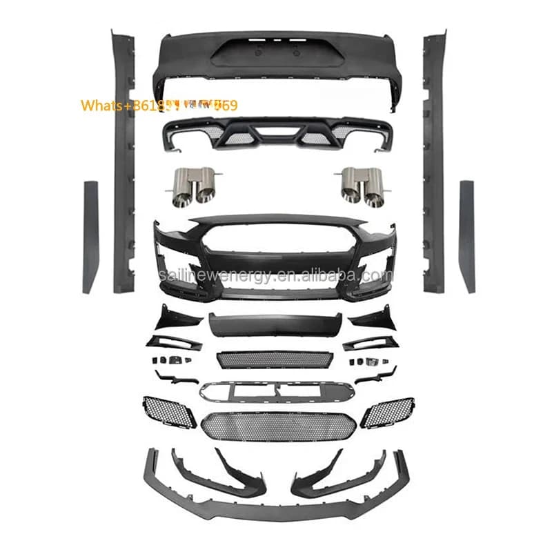 2018-2022  GT500 Body Kit Manufacture GT500 Style Front Bumper Side Skirts Rear Bumper