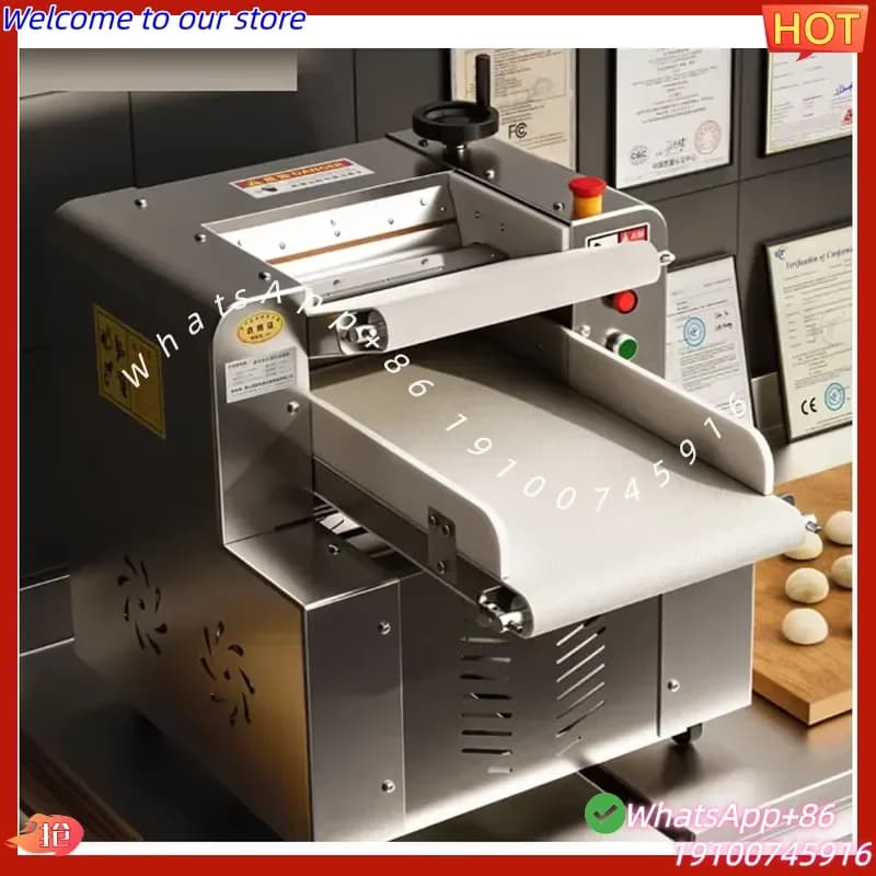 CE Adjustable Thickness Electric Noodle Press Machine Multifunctional Dough Roller Make Dumpling Wonton Home