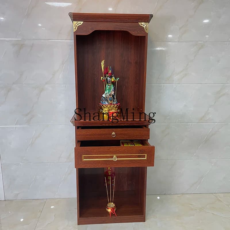 CL  Offering Table Shrine Aluminum Alloy Standing Cabinet Simple Modern New Chinese Case Storage Cabinet