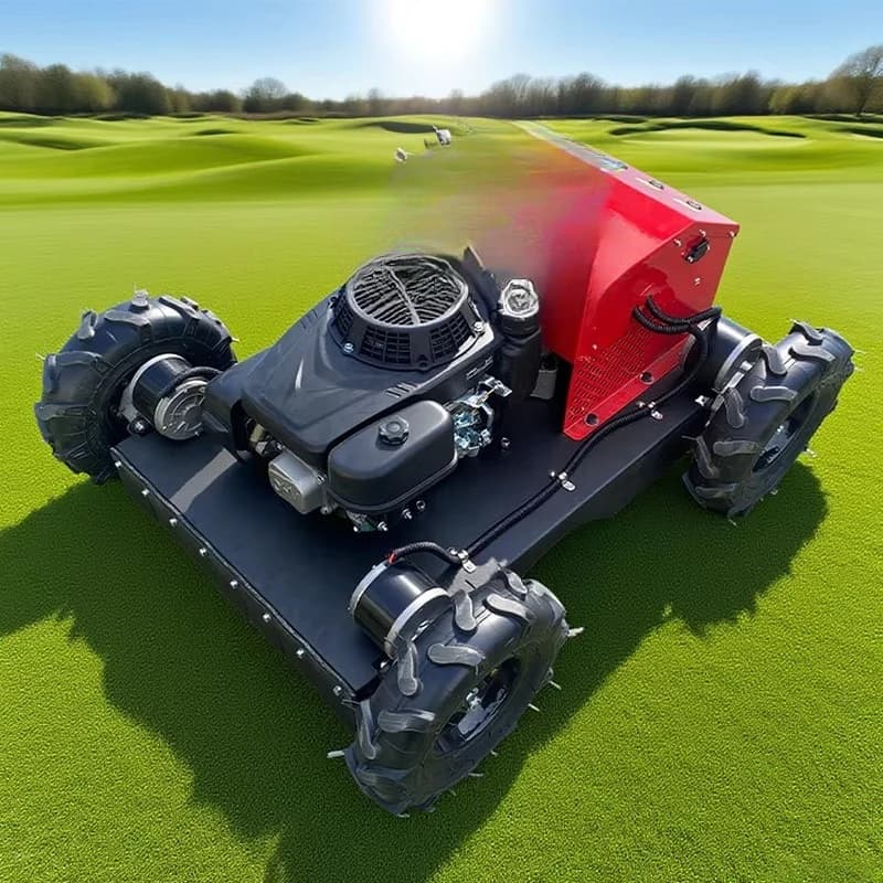 Remote control self-propelled lawn mower with lawn box 196cc cordless lawn mower