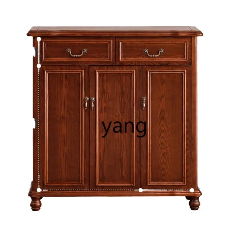 lmm solid wood shoe cabinet living room old retro home entrance modern simple storage foyer cabinet