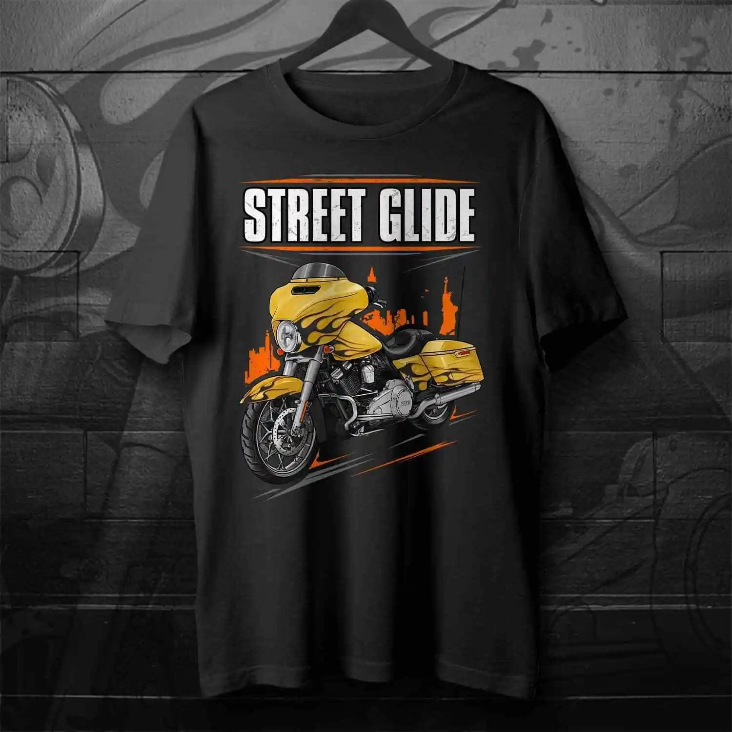 Classic American HD CVO Street Glide 2010-2021 Motorcycle T-Shirt 100% Cotton O-Neck Short Sleeve Summer Casual Mens T-shirt