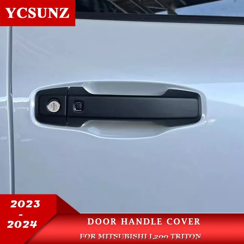 LHD RHD Door Handle Cover For Mitsubishi L200 Triton MV 2023 2024 2025 2026 4x4 Double Cabin Car Accessories