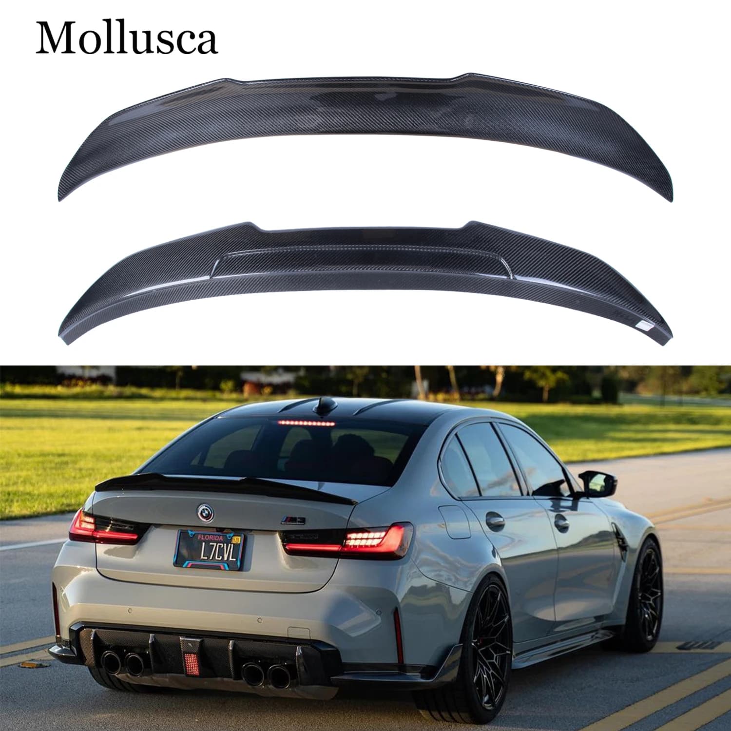 For BMW 3 Series G20 G28&M3 G80 PSM Style Carbon fiber Rear Spoiler Trunk wing 2018-2025