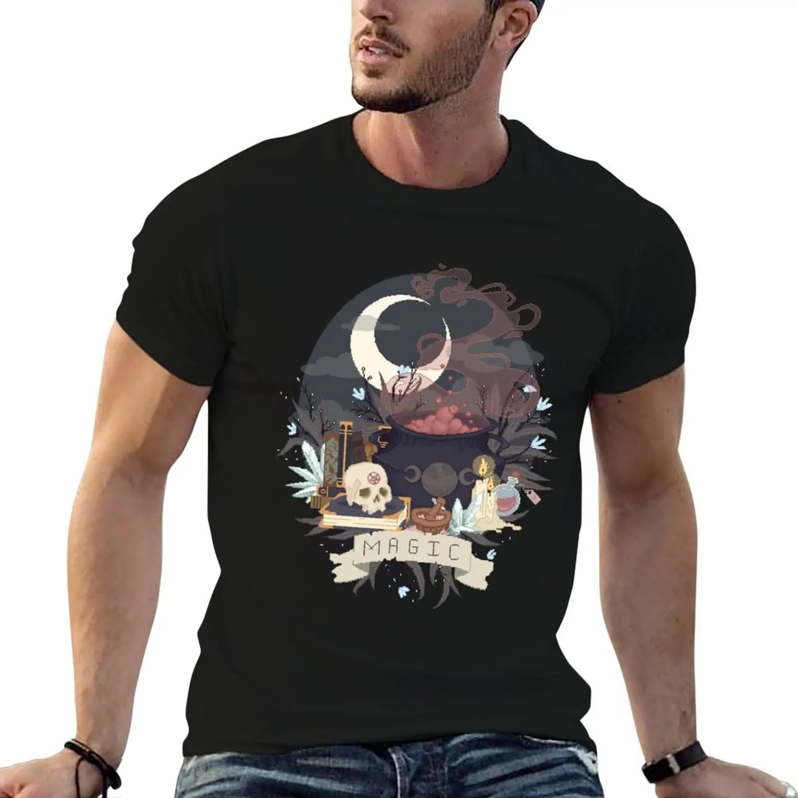 Magic Vibes T-Shirt anime clothes plus sizes t shirts men