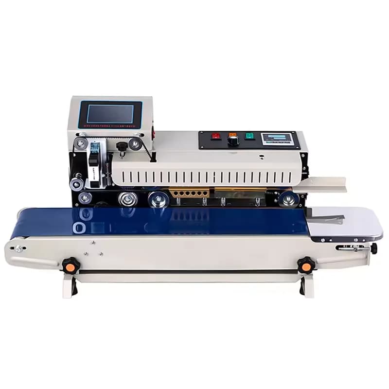 High Quality Electric Small Business PP Woven Bag Table Top PE Bag Sealing Machine With Date Printer For Commodity Packaging