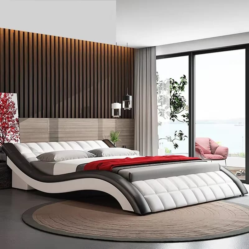 White Queen Luxury Beds Frame Modern Modular High End Double Beds Frame Minimalist Nordic Cama De Casal Furnitures For Bedroom
